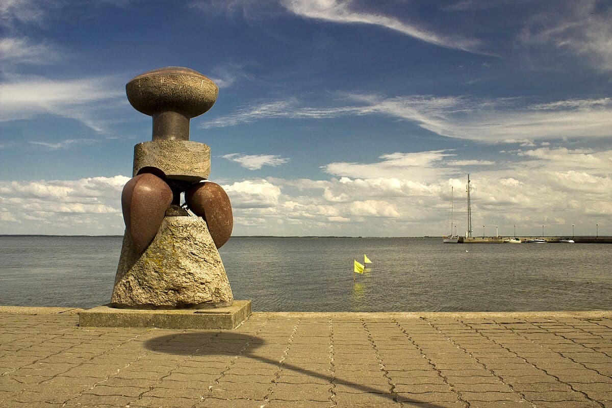 Ornate wooden fisherman's weathervane from the Curonian Spit