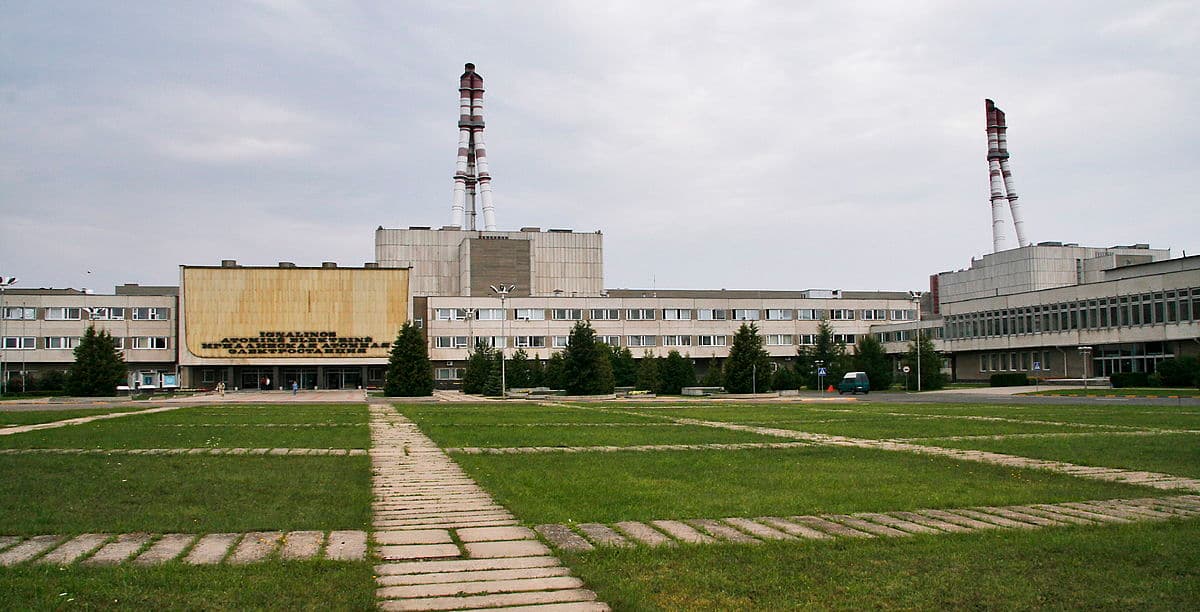 The massive reactor building of Ignalina Nuclear Power Plant