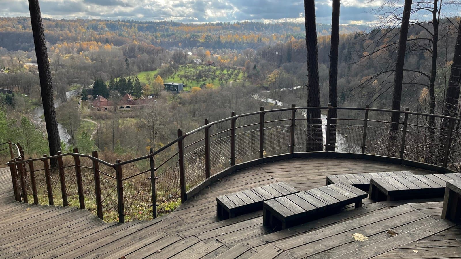 The 65-meter Pūčkoriai outcrop with waterfall in Vilnius