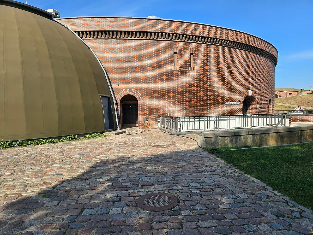 The circular Kopgalis sea fortress housing the Lithuanian Sea Museum