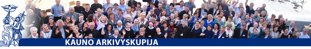 Šiluva Basilica with pilgrims during the September festival