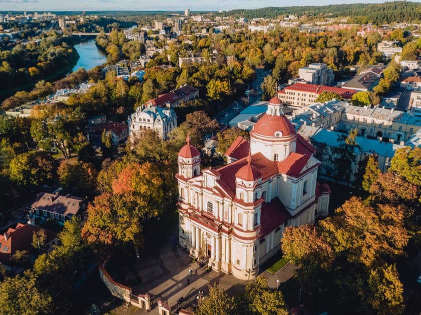 White stucco figures covering the interior of Sts. Peter and Paul Church