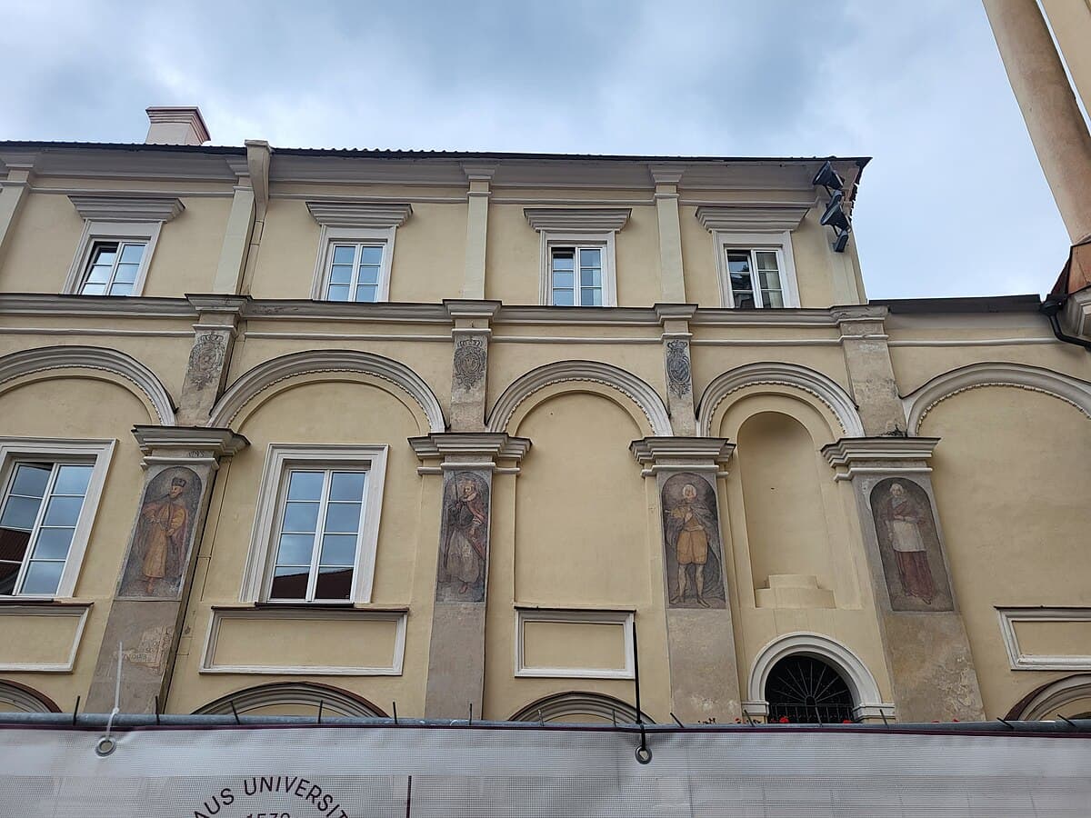 Renaissance courtyard with arched galleries at Vilnius University