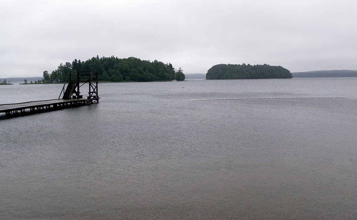 Lake Plateliai surrounded by forests in Žemaitija National Park
